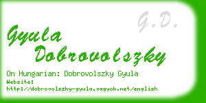 gyula dobrovolszky business card